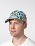 Бейсболка VON DUTCH арт. VD/1/CT/SUBL/15 (голубой / горчичный)